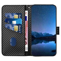 YX0070 Infinix Hot 50 4G lompakkokotelolle Hiilikuiturakenne Nahkakennotarvikkeet Puhelimen kansi - hinta ja tiedot | Puhelimen kuoret ja kotelot | hobbyhall.fi