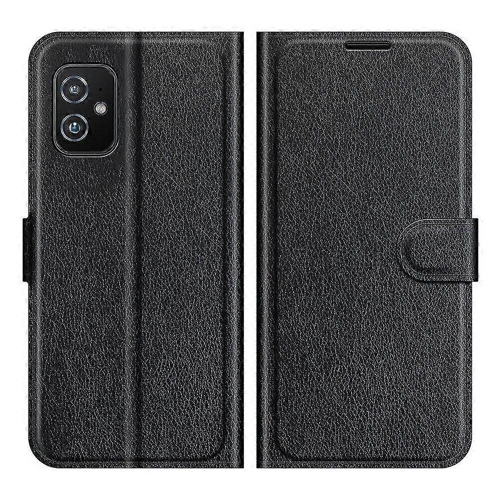 Lompakko Design Litchi Skin Nahkakotelo Asus Zenfone 8 ZS590KS Matkapuhelintelineen suojus hinta ja tiedot | Puhelimen kuoret ja kotelot | hobbyhall.fi