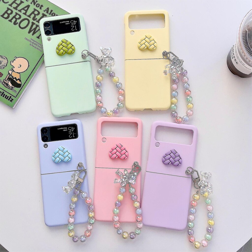 3D Weave Ph Case -Yhteensopiva Gay Z Flip 4 Blet-Ketjulla_Green hinta ja tiedot | Puhelimen kuoret ja kotelot | hobbyhall.fi