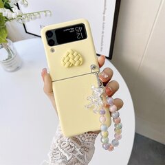 3D Weave Ph Case -Yhteensopiva Gay Z Flip 4 Blet-Ketjulla_Yellow hinta ja tiedot | Puhelimen kuoret ja kotelot | hobbyhall.fi