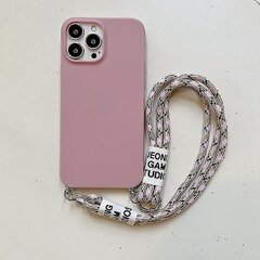 Simple Silic Ph Case Yhteensopiva 13 Pro Max/13 Pro/13 Kanssa Lyhyellä Nauhalla_Pink_iPhone 13 Pro hinta ja tiedot | Puhelimen kuoret ja kotelot | hobbyhall.fi