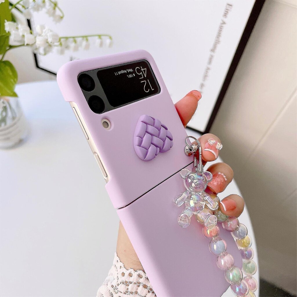 3D Weave Ph Case -Yhteensopiva Gay Z Flip 4 Blet-Ketjulla_Purple hinta ja tiedot | Puhelimen kuoret ja kotelot | hobbyhall.fi