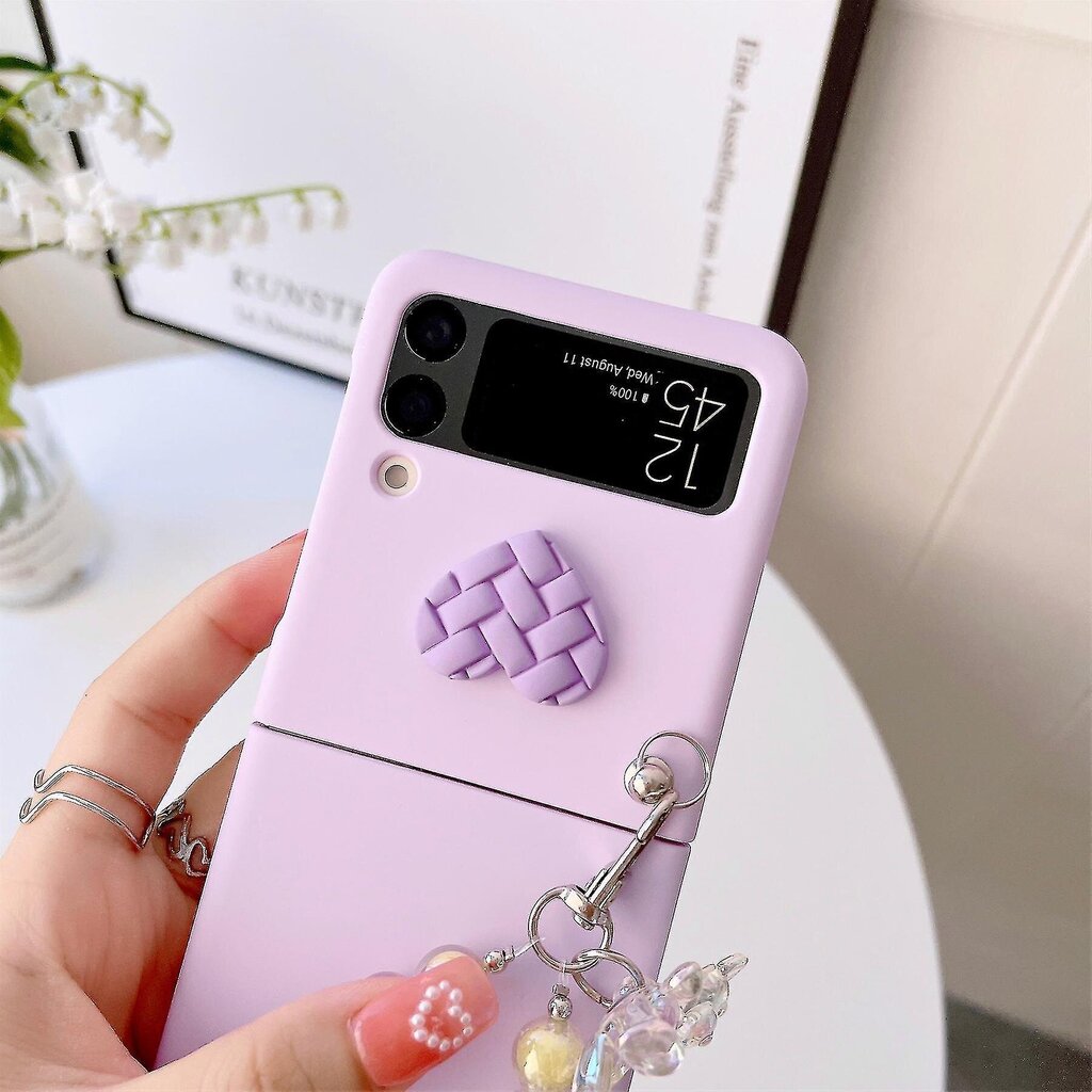 3D Weave Ph Case -Yhteensopiva Gay Z Flip 4 Blet-Ketjulla_Purple hinta ja tiedot | Puhelimen kuoret ja kotelot | hobbyhall.fi