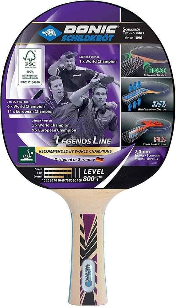 Pöytätennismailat Donic Schildkrot Legends 800 FSC. hinta ja tiedot | Pingismailat | hobbyhall.fi