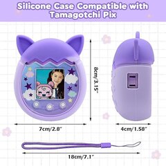 Silic Case -Yhteensopiva Pix Virtual Pet Game, Suojakuori Pixille S_Purple_2pcs hinta ja tiedot | Puhelimen kuoret ja kotelot | hobbyhall.fi