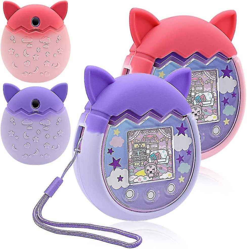 Silic Case -Yhteensopiva Pix Virtual Pet Game, Suojakuori Pixille S_Purple pink_2pcs hinta ja tiedot | Puhelimen kuoret ja kotelot | hobbyhall.fi