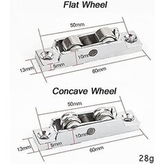 liukuvaa ikkunapyörää Sinkkiseos Hardware, kaksinkertainen tasapainotuspyörän kulman säätö, ovitarvikkeet hinta ja tiedot | Muut polkupyörän varaosat | hobbyhall.fi