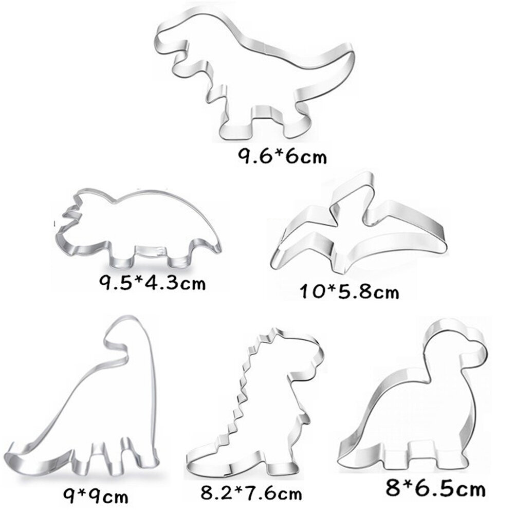 Ruoanlaittovälineet, leivinpaperi, lomakkeet, dinosaurusleikkuri, ruostumattomasta teräksestä valmistettu setti lasten leivontaan ja koristeluun hinta ja tiedot | Uunivuoat ja leivontavälineet | hobbyhall.fi