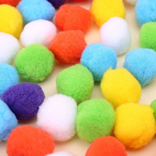 100 kpl Pehmeitä Pyöreitä Fluffy Craft Pom Poms Pallo sekavärisiä Pom Poms 40mm Tee itse hinta ja tiedot | Maljakot | hobbyhall.fi