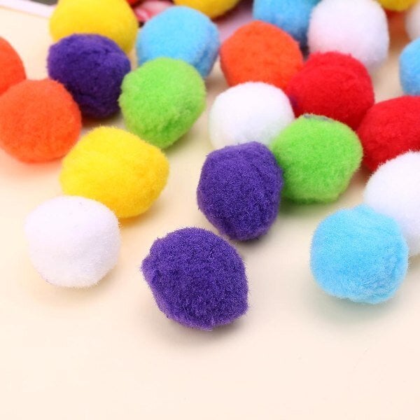 100 kpl Pehmeitä Pyöreitä Fluffy Craft Pom Poms Pallo sekavärisiä Pom Poms 40mm Tee itse hinta ja tiedot | Maljakot | hobbyhall.fi