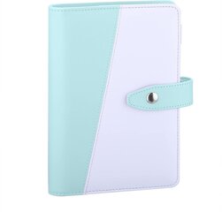 A6 PU-nahkainen muistikirjakansio Uudelleentäytettävä 6 rengaskansio A6-täytepaperille. Loose Leaf Personal Planner Binder kansi magneettisella napsautuksella. Mintunsininen ja valkoinen hinta ja tiedot | Toimistotarvikkeet | hobbyhall.fi