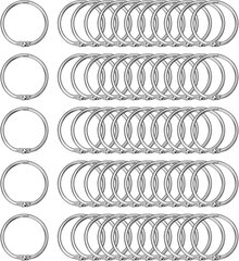 100 kpl 25 mm/1 tuuman löysälehtiset siderenkaat Nikkelipinnoitetut metalliset hopeakirjasormukset Pienet kansiorenkaat hakemistokorteille, muistikorteille, vihkikorteille, muistikirjoille, toimistolle, koululle, kotiin hinta ja tiedot | Toimistotarvikkeet | hobbyhall.fi