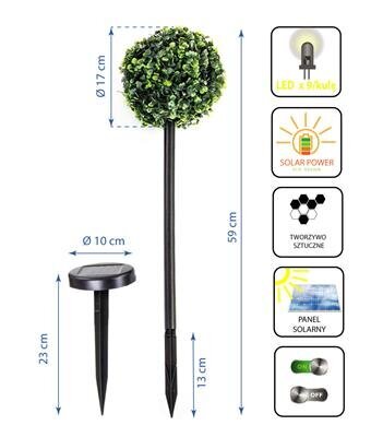 Aurinkolamppusarja 3 puksipuupalloa 27 LEDiä hinta ja tiedot | Puutarha- ja ulkovalot | hobbyhall.fi