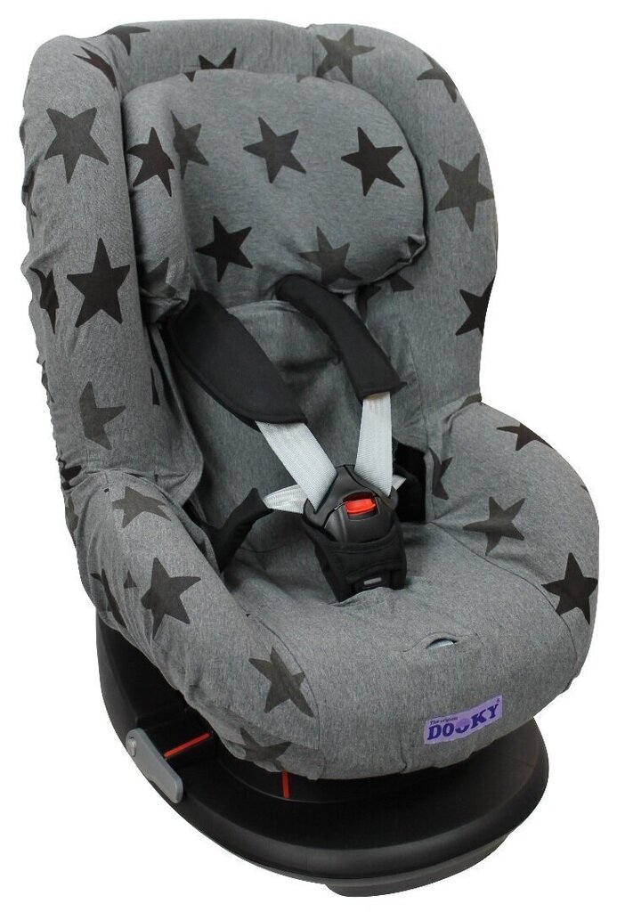 DOOKY auton istuimen päällinen Grey Stars 126826 hinta ja tiedot | Turvaistuimen lisävarusteet | hobbyhall.fi