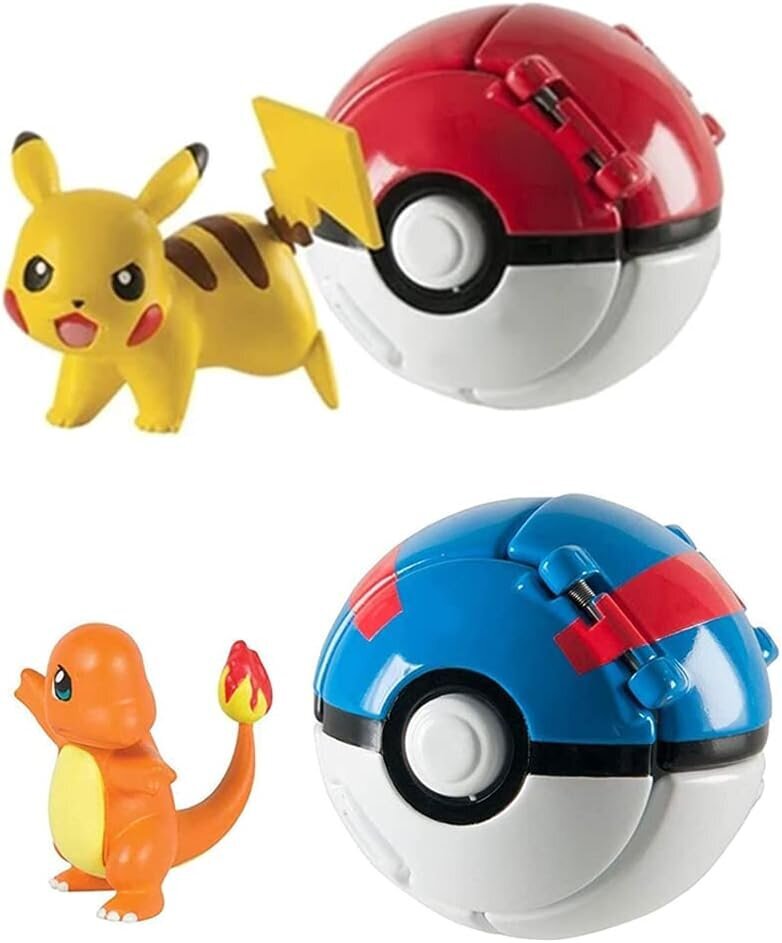 kpl Throw Poké- ja N Pop Ball -toimintanukkeja hinta ja tiedot | Pienoismallit | hobbyhall.fi