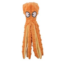 Octopus Dog Chew Lelu, Ei täyttöä Plysch Dog Squeaky Toy ja Crinkle Porange-f?rg hinta ja tiedot | Koiran lelut | hobbyhall.fi