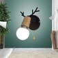 Nordic Modern Design Deer anler Shape Puinen seinävalaisin vetoketjulla E27, musta, ei polttimoa hinta ja tiedot | Tuuletinvalaisimet | hobbyhall.fi