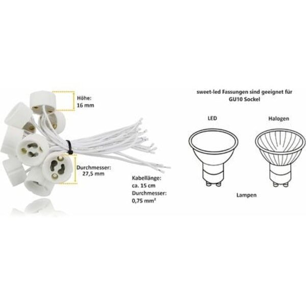 GU10 pistorasiat LEDille ja halogeenille, 20 kpl [Energialuokka A] hinta ja tiedot | Tuuletinvalaisimet | hobbyhall.fi