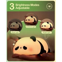 Cute Panda Night Light, LED Squishy Novelty Animal Night Light, Food Grad Silicone 3 Level? Himmennettävä Imetys Nursery Yövalaisin huoneen sisustamiseen Panda hinta ja tiedot | Tuuletinvalaisimet | hobbyhall.fi