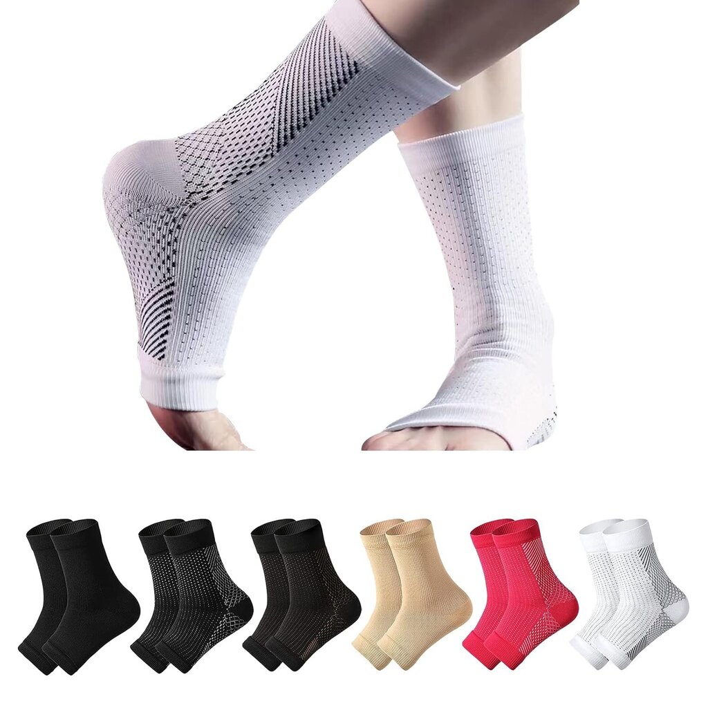 6 paria sukat Sukat puristushiha nilkan turvotusta varten. Plantar Fasciitis. Nyrjähdys. - Nanohousut naisille ja miehille (L-XL. Kuusi väriä (6 paria)) hinta ja tiedot | Työkalupakit ja muu työkalujen säilytys | hobbyhall.fi