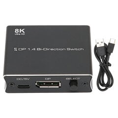 Displayport-kytkin 8K 30 Hz 4K 120 Hz 1080P 240 Hz 2 in 1 Out tai 1 in 2 Out Kaksisuuntainen DP 1,4 -kytkin hinta ja tiedot | Valkokankaat | hobbyhall.fi