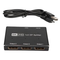 1x3 DisplayPort Splitter Triple MST SST Hub DP 1.4 Splitter for IOS System for Windows System for Android System hinta ja tiedot | Valkokankaat | hobbyhall.fi