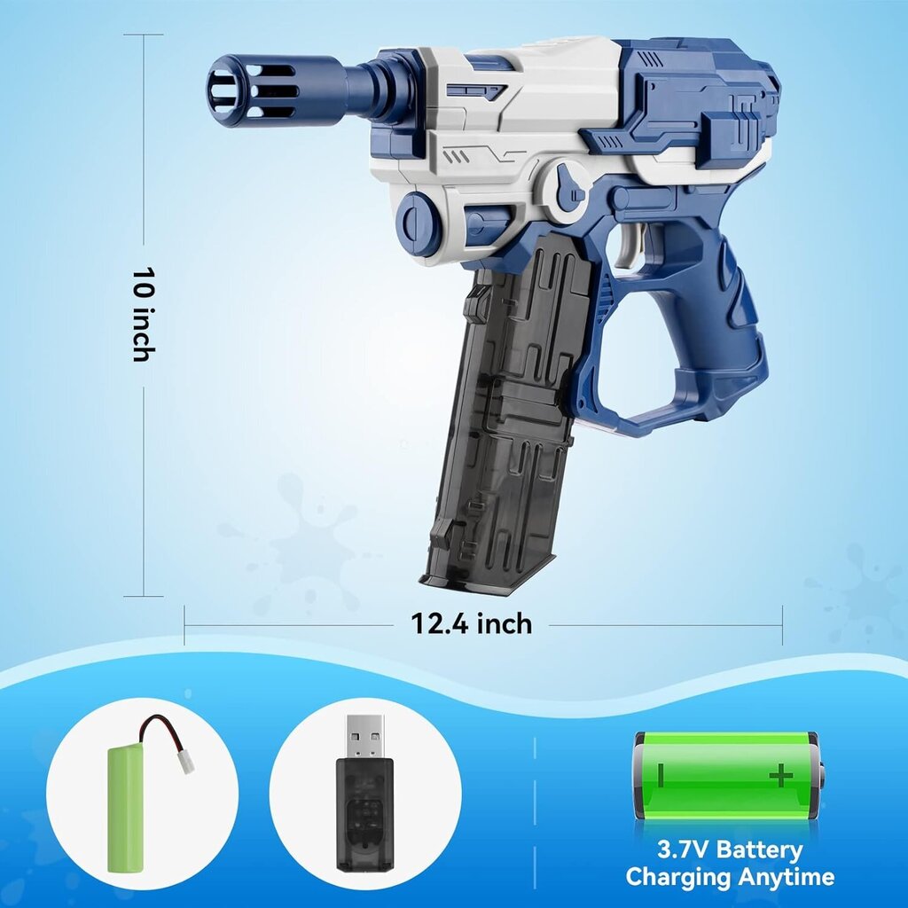 Ladattava automaattinen pursottava vesisuihkulelupistooli - Electric Burst Water Gun - sininen hinta ja tiedot | Potat | hobbyhall.fi