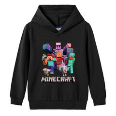 Minecraft-puuvillahuppari, musta hinta ja tiedot | Poikien puserot, liivit ja jakut | hobbyhall.fi