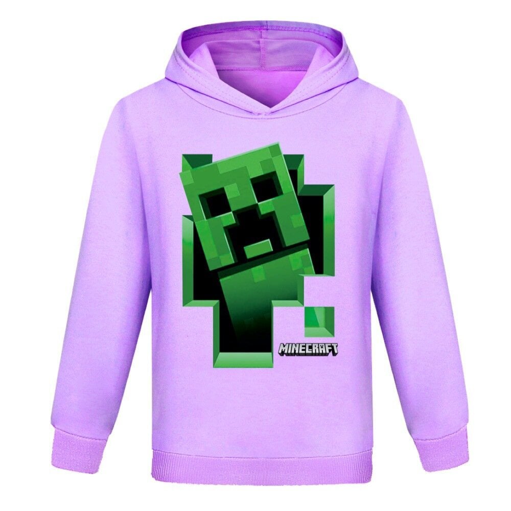 Minecraft-puuvillahuppari, violetti hinta ja tiedot | Poikien puserot, liivit ja jakut | hobbyhall.fi