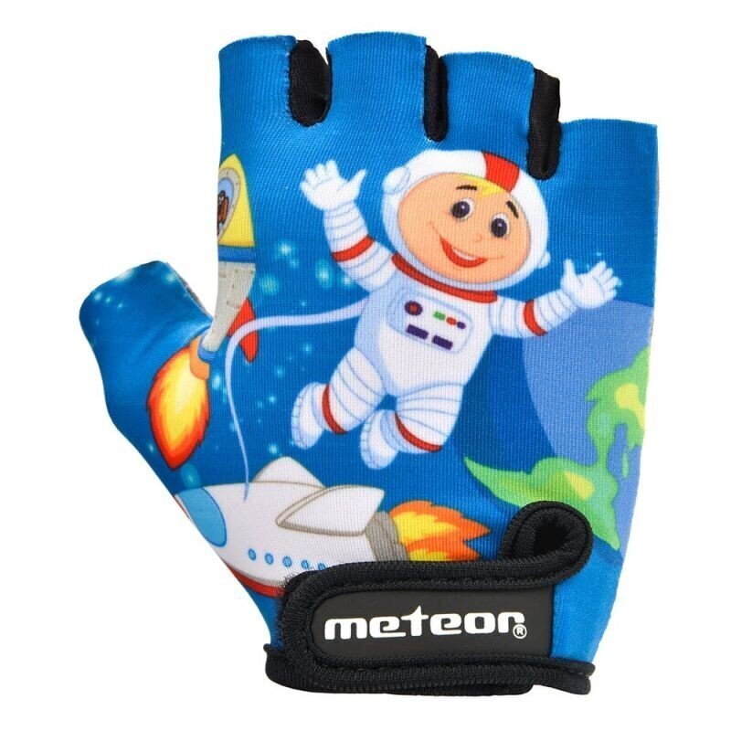 Lasten pyöräilyhanskat Meteor Junior Space. hinta ja tiedot | Pyöräilyhanskat | hobbyhall.fi