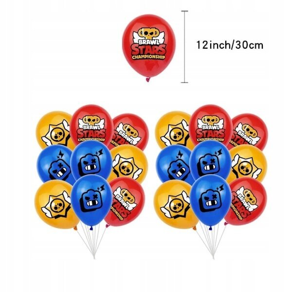 BALLOONS BRAWL STARS SYNTYMÄPÄIVÄJUHLIEN SISUSTUSSETTI 32 KOHTA 32 kpl hinta ja tiedot | Ilmapallot | hobbyhall.fi