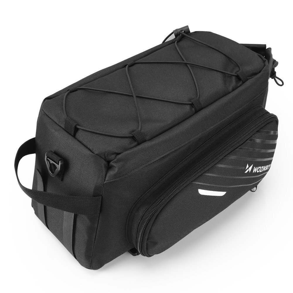 Wozinsky Bicycle Bike Pannier Bag Rear Trunk Bag with Shoulder Strap 9L black (WBB22BK) hinta ja tiedot | Polkupyörän tavaratelineet ja korit | hobbyhall.fi