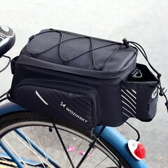 Wozinsky Bicycle Bike Pannier Bag Rear Trunk Bag with Shoulder Strap 9L black (WBB22BK) hinta ja tiedot | Polkupyörän tavaratelineet ja korit | hobbyhall.fi