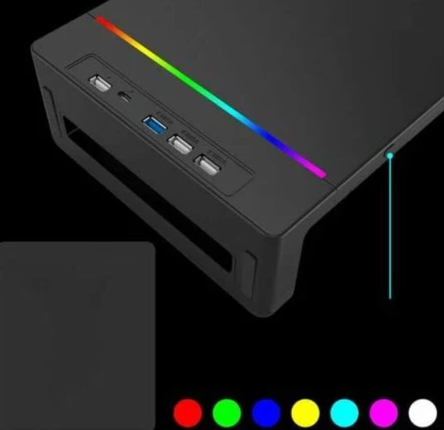 Taitettava näyttöteline, USB 3.0 -tietokonenäytön keskitin, pöytäteline säilytyslaatikolla, hinta ja tiedot | LED-valonauhat | hobbyhall.fi