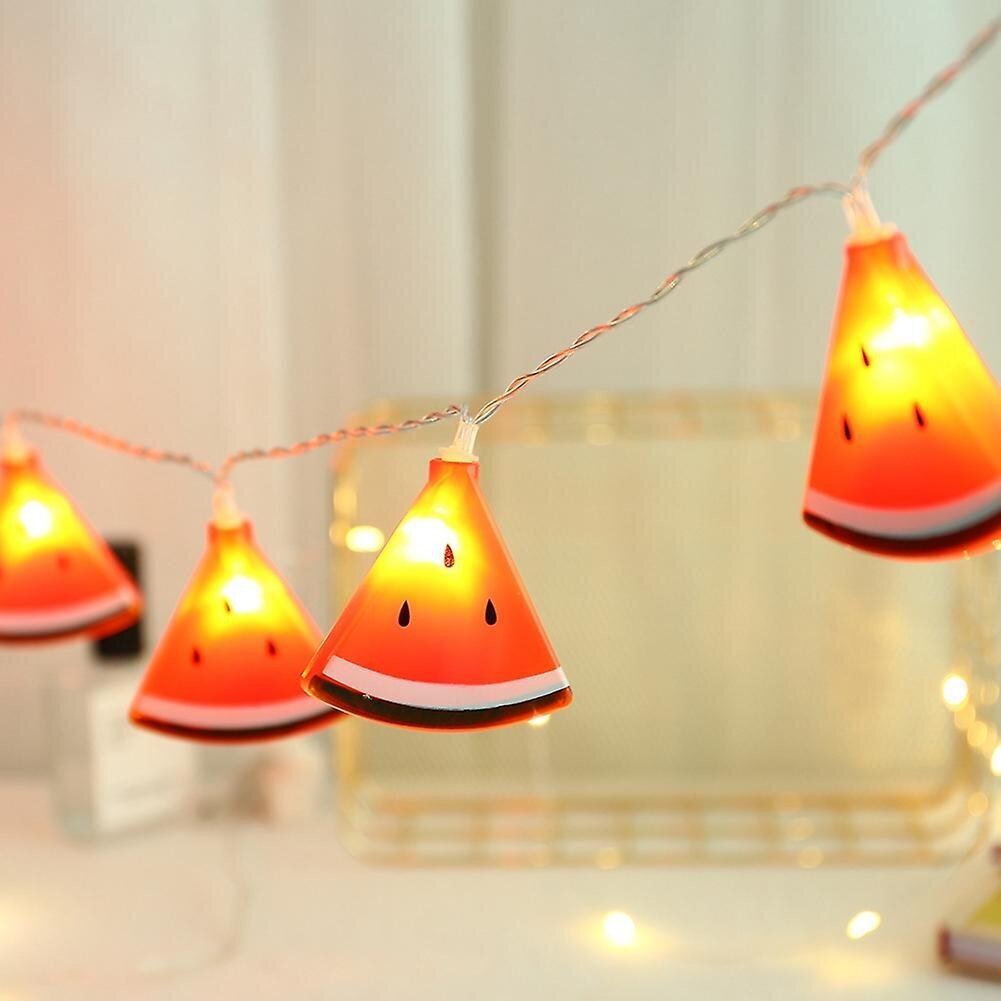 10 LED vesimelonin hedelmän muotoinen kuparilankavalo kotijuhliin hinta ja tiedot | LED-valonauhat | hobbyhall.fi