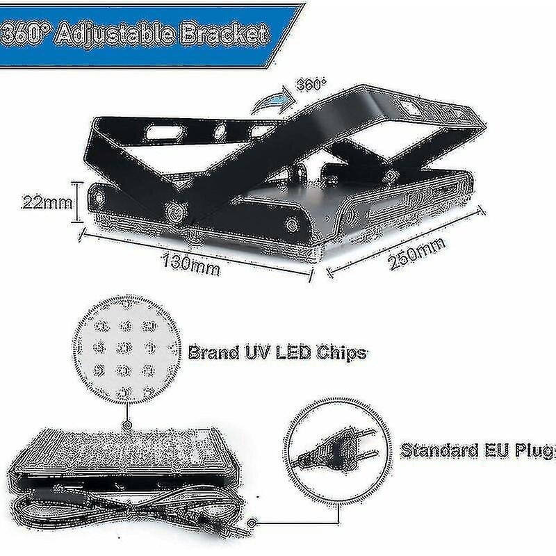 2kpl 100w UV Led Floodlight Blacklight Ip65 vedenpitävä, ultravioletti led-lamppu, tehostevalo akvaarioon, juhliin, neonmaalaus, loisteputki P hinta ja tiedot | LED-valonauhat | hobbyhall.fi