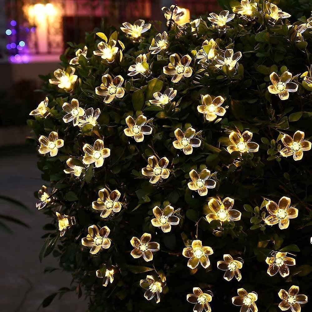 7M 50 LED Cherry Blossom aurinkokenno valomerkkijono Garden Fairy Light hinta ja tiedot | LED-valonauhat | hobbyhall.fi