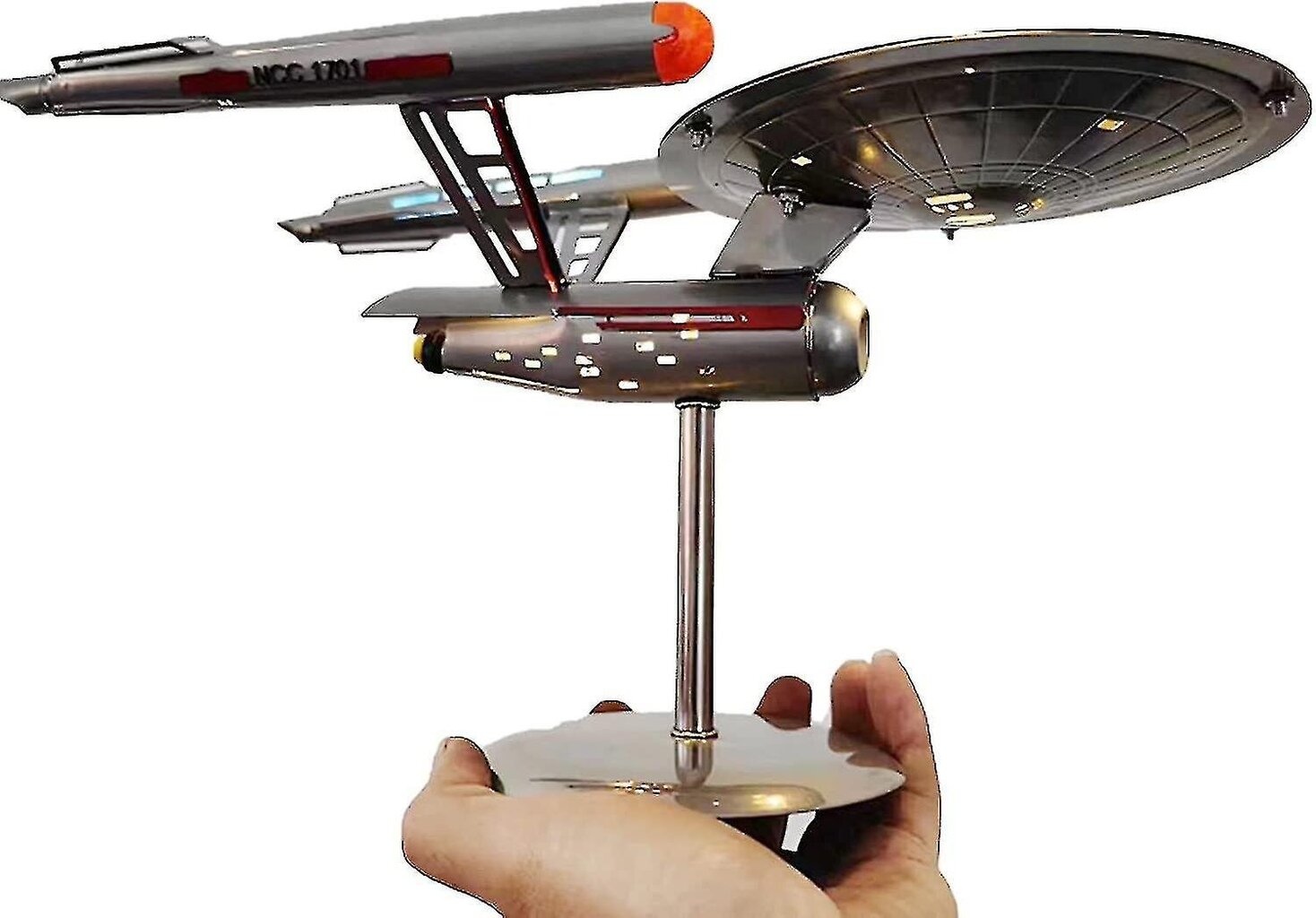 Uss Enterprise Star Trek -mallin Ncc-1701 kopio, ruostumattomasta teräksestä valmistettu avaruusalusmallin koristeet kodin sisustamiseen ja keräilyyn hinta ja tiedot | Sisustustuotteet | hobbyhall.fi