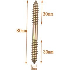 10 XM?bel?kiinnitysruuvit - M8 X 80 Mm Kaksoispäät - Puu Tr:lle? hinta ja tiedot | Moottoripyörien lisätarvikkeet | hobbyhall.fi