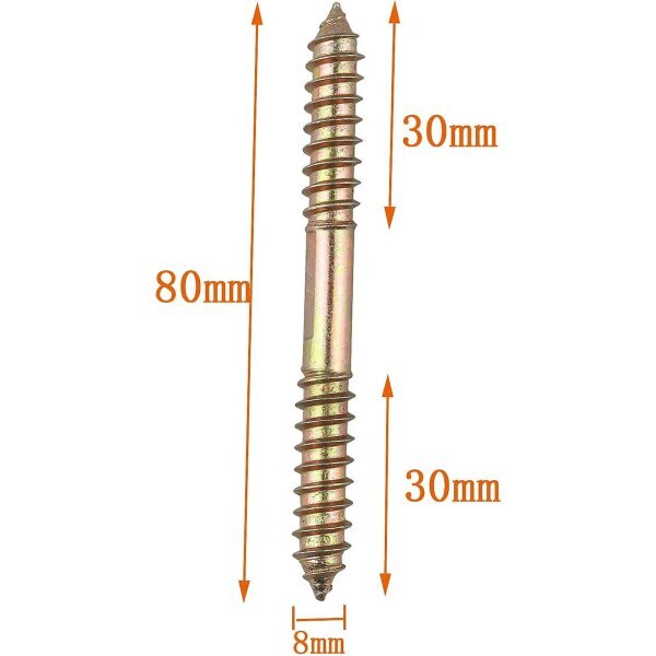 10 XM?bel?kiinnitysruuvit - M8 X 80 Mm Kaksoispäät - Puu Tr:lle? hinta ja tiedot | Moottoripyörien lisätarvikkeet | hobbyhall.fi