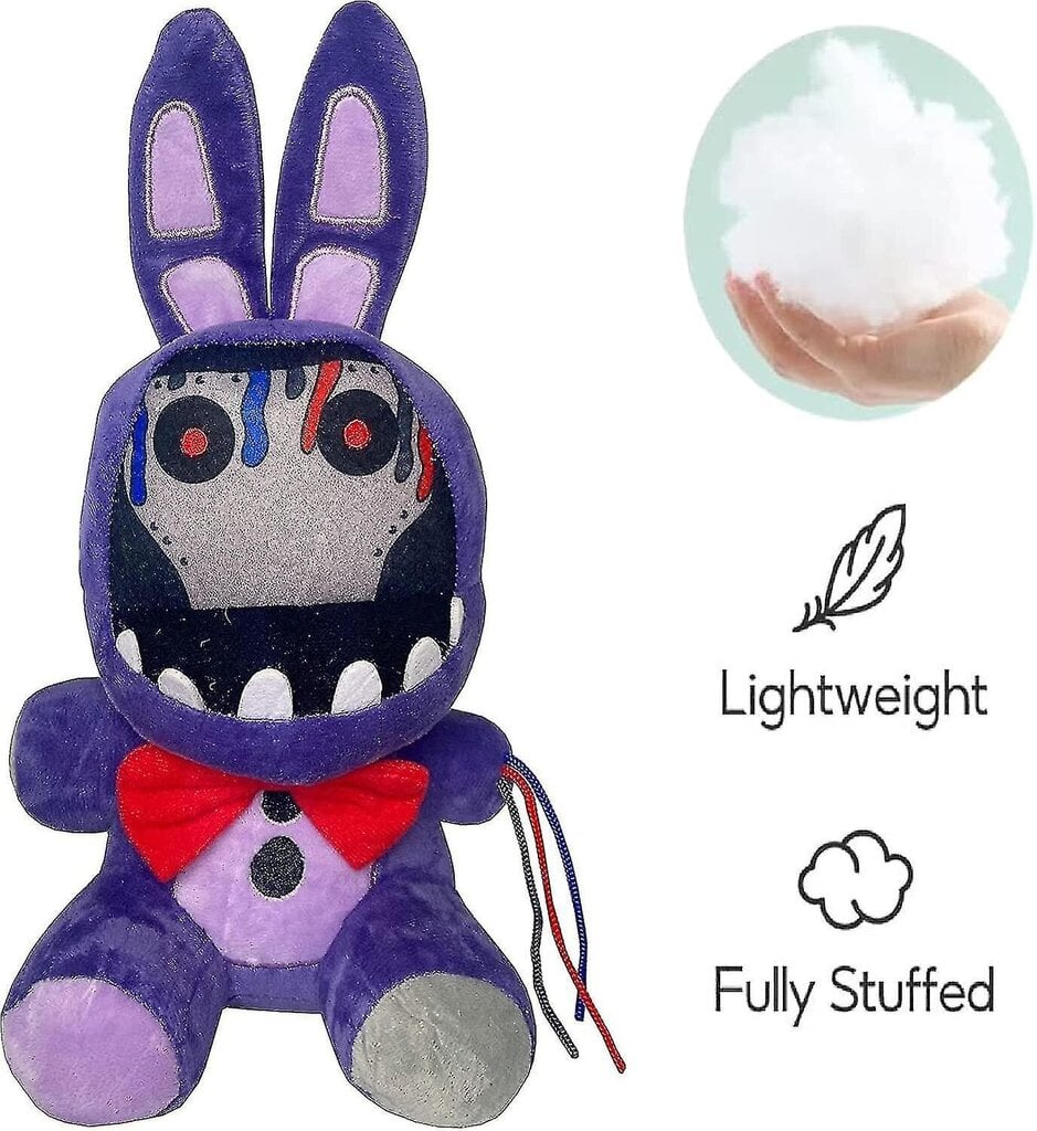 Kuihtuneet Purple Bunny Pehmolelut, 11 tuuman Fnaf Security Breach Bonnie Doll, keräily painajainen Freddy pehmolelut (kuihtunut Purple Bunny) (xq) hinta ja tiedot | Pehmolelut | hobbyhall.fi