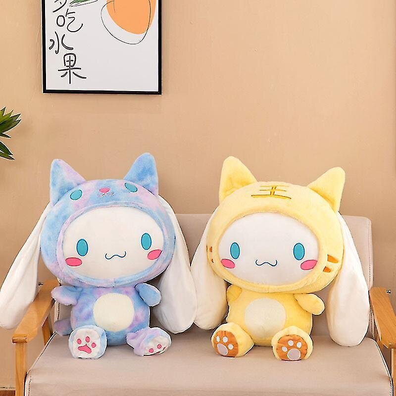 27-80cm Sanrio Cinnamoroll Pehmolelut Animaatio Johdannaiset Värikäs vauvan kanelipehmo isoilla korvilla, joka muuttuu tiikeriksi hinta ja tiedot | Pehmolelut | hobbyhall.fi