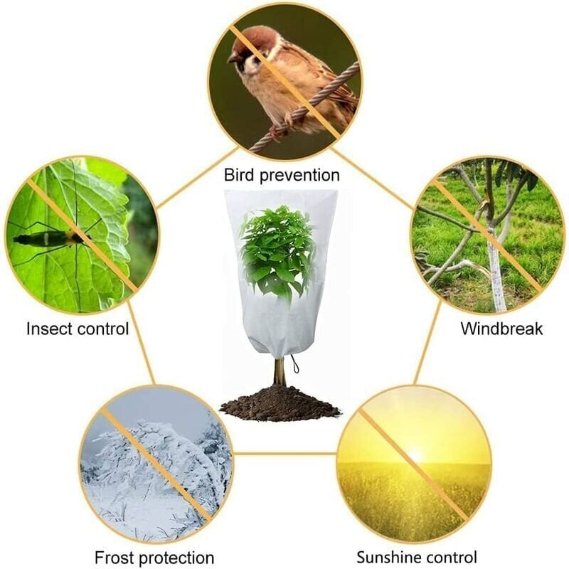Kasvien talvisuoja, 3 kpl kasvien talvisuojapussi, kasvisuoja pakkassuojaan, uudelleenkäytettävä, pakkasnesteelle, hyönteiset, kasvinsuoja (valkoinen) pitkä hinta ja tiedot | Huonekalujen päälliset | hobbyhall.fi