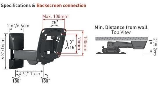 TV Seinäkiinnike BARKAN E130.B (13-29) hinta ja tiedot | TV-seinätelineet | hobbyhall.fi