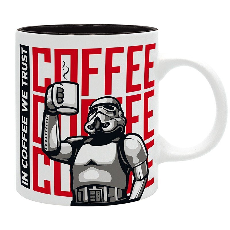 Original Stormtroopers Mug 320ml "IN COFFEE WE TRUST" hinta ja tiedot | Pelien oheistuotteet | hobbyhall.fi