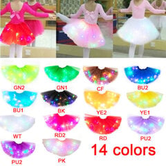 Kids Girls LED Light Up Ballet dDance Tylli Tutu Hame Sininen hinta ja tiedot | Ompelutarvikkeet | hobbyhall.fi