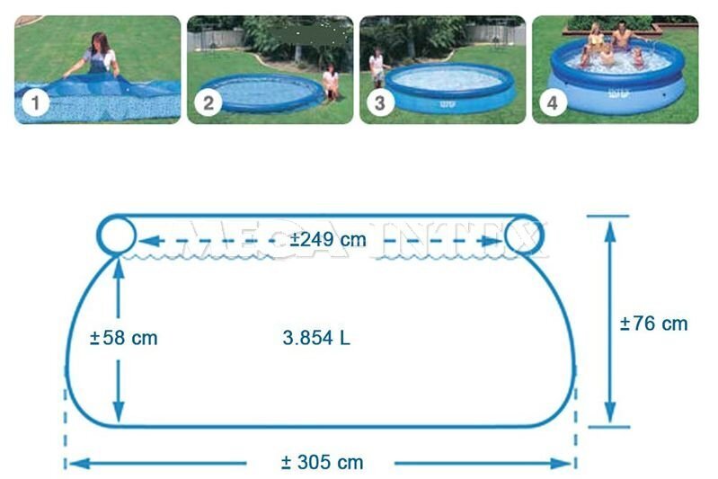 Pool Intex Easy Set 305x76 cm, ilman suodatinta hinta ja tiedot | Uima-altaat | hobbyhall.fi