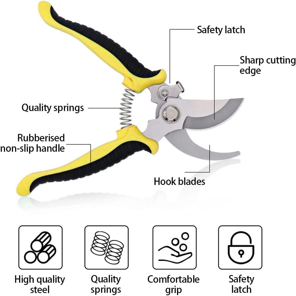 Puutarhasakset, oksasakset, liukumattomat sakset, monitoimiset oksasakset, ammattimaiset puutarhan oksasakset, puutarhatyökalut oksien leikkaamiseen, kevyet ja kannettavat hinta ja tiedot | Muut huonekalutarvikkeet | hobbyhall.fi