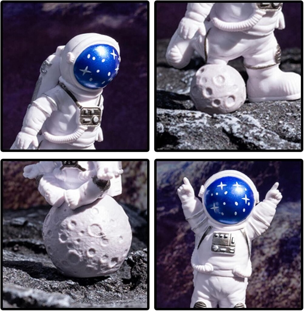 Moderni Astronaut Decor Miniatyyrimalli, Astronaut Spaceman patsas, luovat hahmot, käsityöt, koti/olohuone/toimisto/lastenhuoneen sisustus, 3kpl setti hinta ja tiedot | Muut huonekalutarvikkeet | hobbyhall.fi