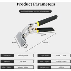 Käsikäyttöiset ohutlevyn taivutuspihdit, käsikäyttöiset ohutlevyn taivutustyökalut, liukumaton kahvan puristuspihdit, suorat taivutuspihdit, raskaaseen käyttöön tarkoitettu kaikki teräs, 45# teräksen taivutuspihdit hinta ja tiedot | Muut huonekalutarvikkeet | hobbyhall.fi